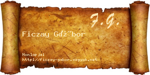 Ficzay Gábor névjegykártya